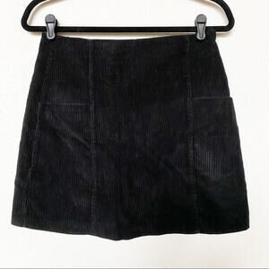 Pinkyotto Black Corduroy Mini Skirt Size Small